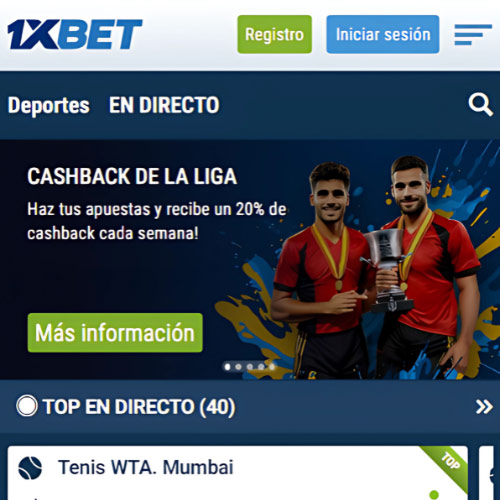 Instrucción Vaya al sitio web oficial de 1xbet